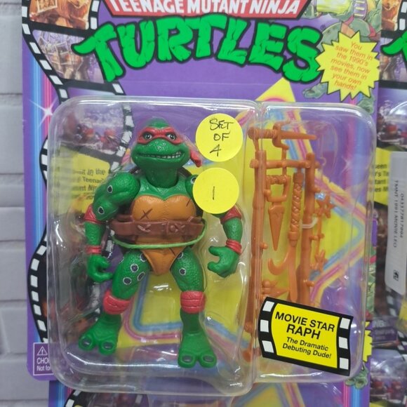 Teenage Mutant Ninja Turtles Classics Movie Star Set of 4 2023 Playmates Sealed - Picture 2 of 10